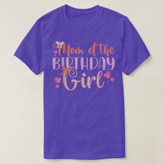 Mamma i Birthday Girl Kids Family Parent Mor T Shirt (Design framsida)