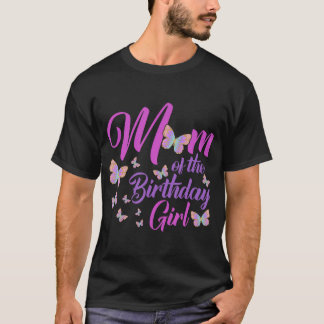 Mamma i Birthday Girl Shirt Butterfly Mamma Mam T Shirt