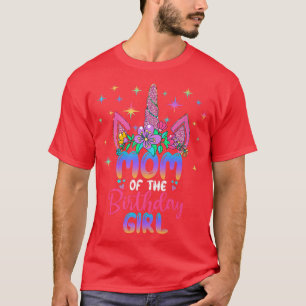 Mamma i Birthday Girl Unicorn Födelsedagsfest Ou T Shirt