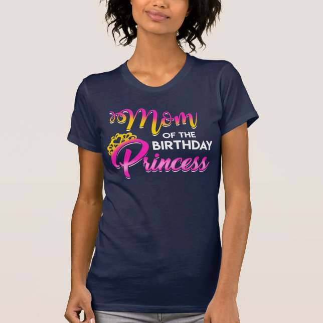 Mamma i Birthday Princess Rosa Party T Shirt (Framsida)