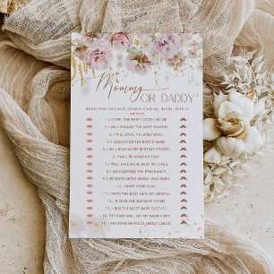 Mamma i blommigt eller babyduschspel