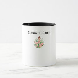 Mamma i blomning blomkrukka för kaffe mugg