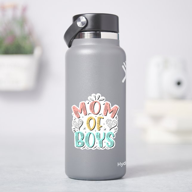 Mamma i Boys Heart Sticker Klistermärken (HydroFlask)