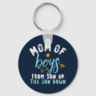 Mamma i Boys Son till Son Ner Funny Mors dag Nyckelring