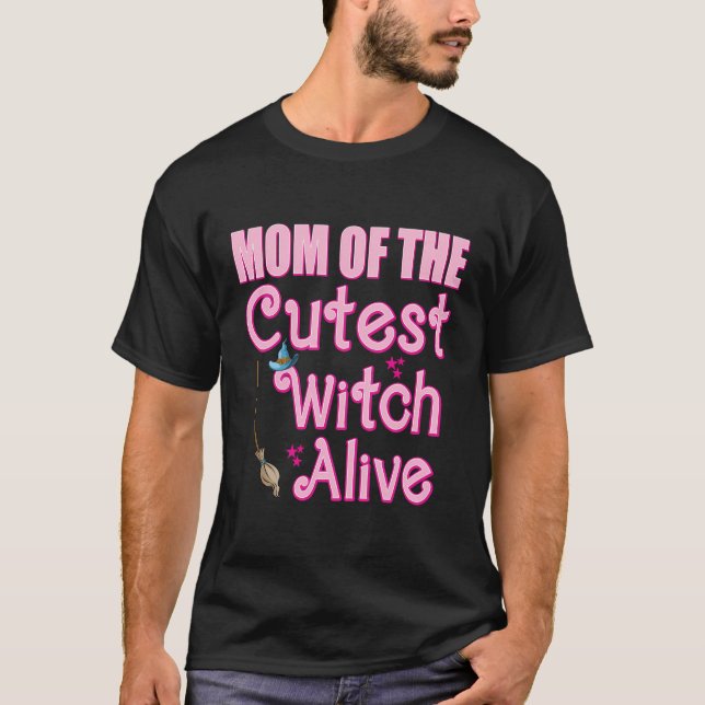 Mamma i Cutest Witch Alive Funny Family Hallowed T Shirt (Framsida)