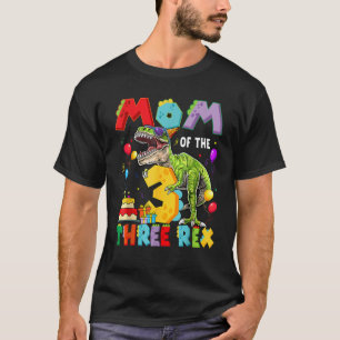 Mamma i de tre Rex 3Rd Birthday Boy Dinosaur t r Shirt