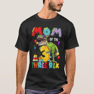 Mamma i de tre Rex 3Rd Birthday Boy Dinosaur t r Shirt