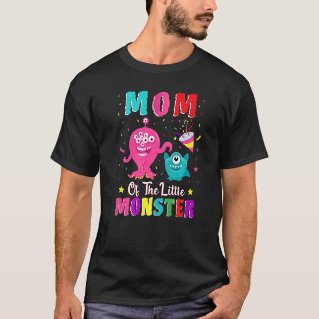 Mamma i den lilla familjen Monster som matchar föd T Shirt (Framsida)