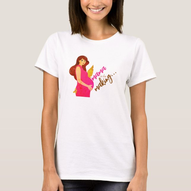 Mamma i den Skapar gravida Mamma T Shirt (Framsida)