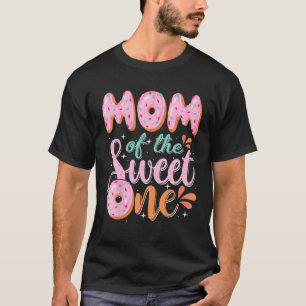 Mamma i den söta Födelsedagsfesten en Donut-matchn T Shirt