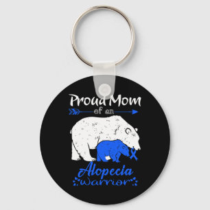 Mamma i en Alopecia Warrior Nyckelring