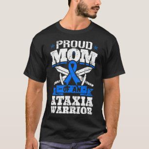 Mamma i en Ataxi Warrior Awareness Ribbon Dystaxia T Shirt