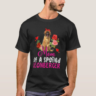 Mamma i en fallande Leonberger Cute Leonberger Bow T Shirt