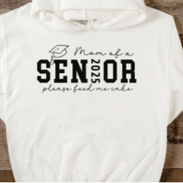 Mamma i en högre befattning 2025 Mata mig kummel Hoodie
