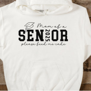 Mamma i en högre befattning 2025 Mata mig kummel Hoodie