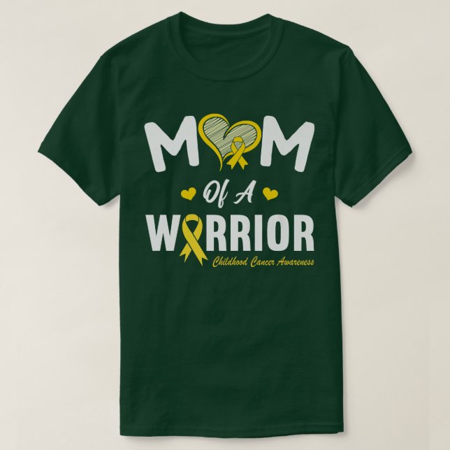 Mamma i en krigare, Hero Childeness Cancer Awarene T Shirt (Design framsida)