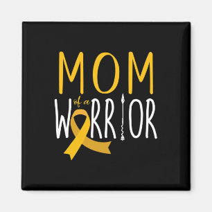 Mamma i en krigare medvetenhet om cancer hos barn magnet