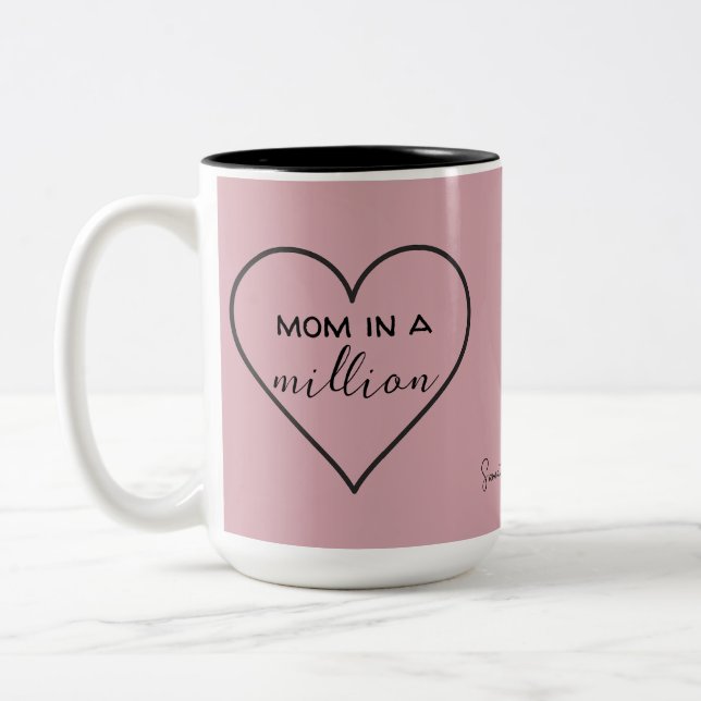 "Mamma i en miljon" Heart Mugg | Mor's Day Gift (Vänster)