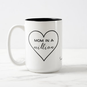 "Mamma i en miljon" Heart Mugg Mor's Day Gift