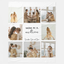 "Mamma i en miljon" Personlig Fotokollage | Fleecefilt