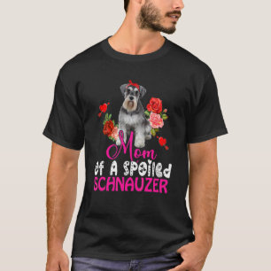 Mamma i en schnauzer Cute Schnauzer Bow Tie T Shirt
