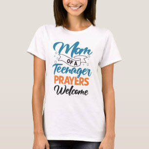 Mamma i en tonårsböner svetsa roligt ironiskt t shirt