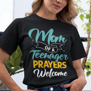 Mamma i en tonårsböner svetsade roligt T-Sh T Shirt