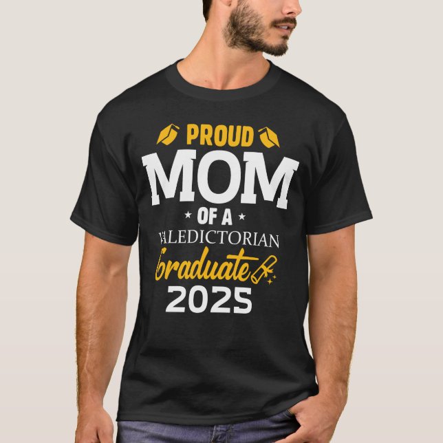 Mamma i en Valediktoriansk Student 2025-familj T Shirt (Framsida)