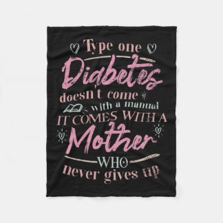 Mamma i ett barn med T1d-diabetes Fleecefilt