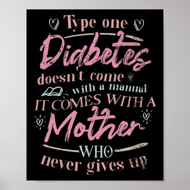 Mamma i ett barn med T1d-diabetes Poster (Framsidan)