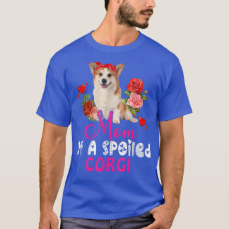 Mamma i ett förstört Corgi Cute Corgi Hund Bow Tie T Shirt