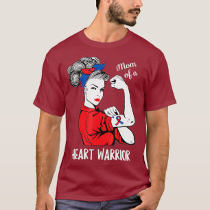 Mamma i ett hjärtkritikum för medvetandegörande av t shirt