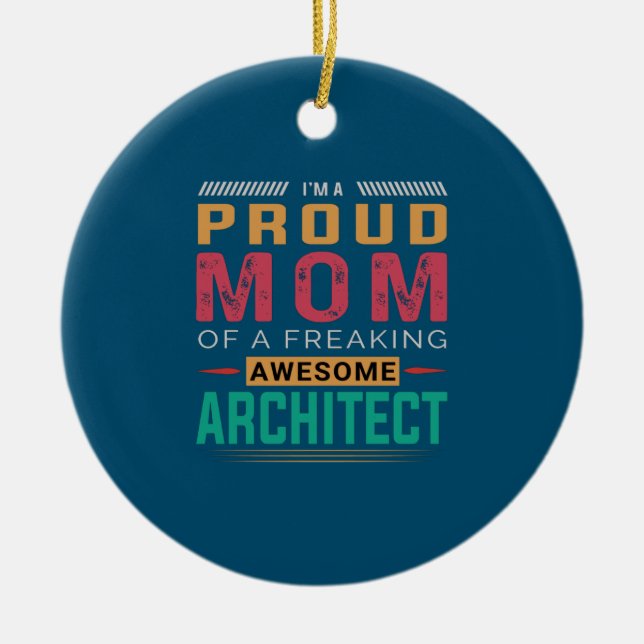 Mamma i Fantastisk Architect Julgransprydnad Keramik (Framsidan)
