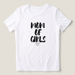 Mamma i flickor med Heart Mors dag T-Shirt