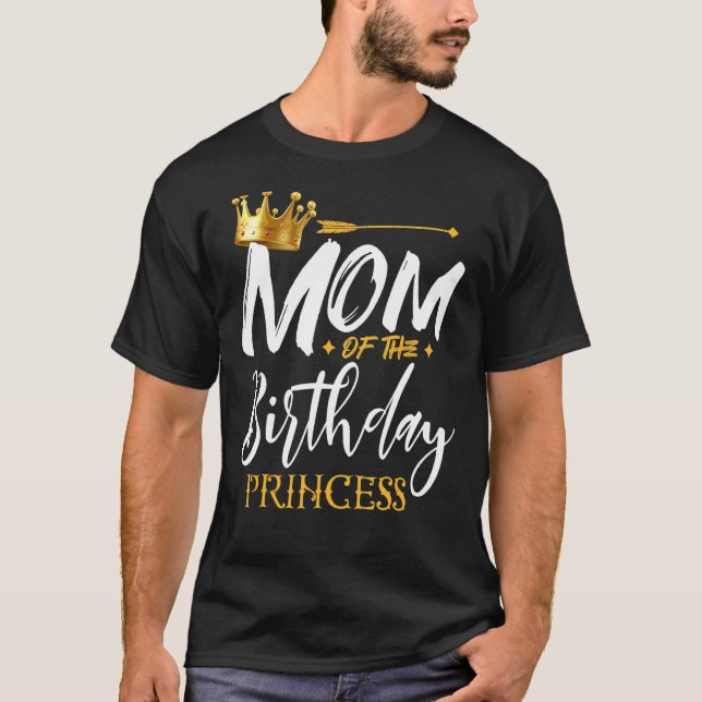 Mamma i födelsedag Princess Mamma Mamma Grandma N T Shirt (Framsida)