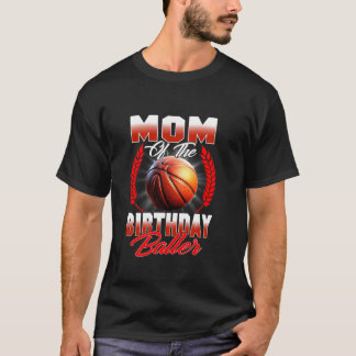 Mamma i födelsedagsfamiljen Basketball Birthday T Shirt