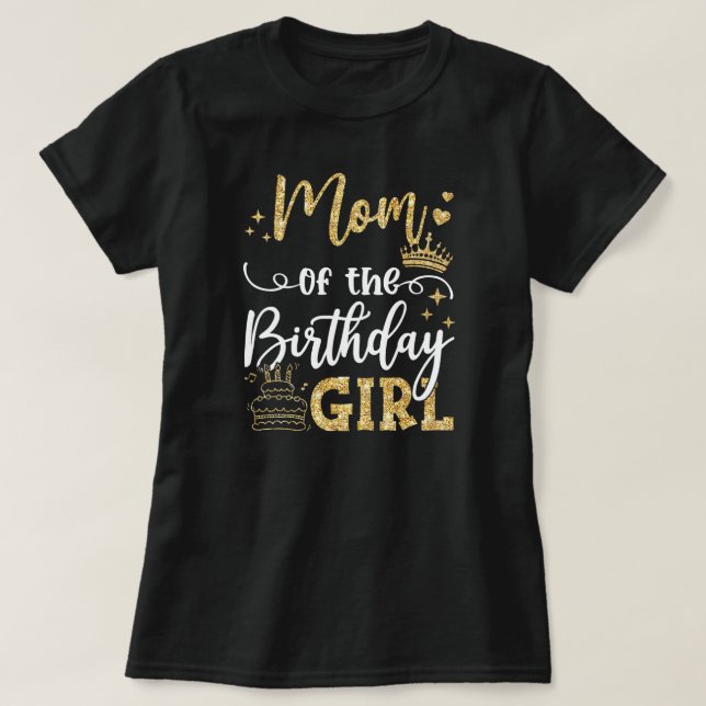 Mamma i Födelsedagsfesten Birthday Girl T Shirt (Design framsida)