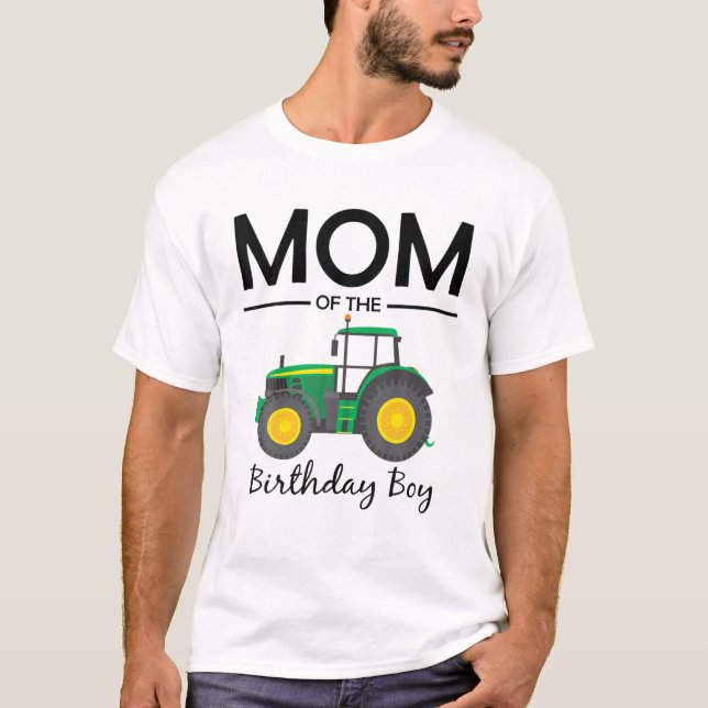 Mamma i födelsedagskoraktorfamiljen Farm Party T Shirt (Framsida)