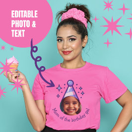 Mamma i födelsedagskorgens Anpassningsbar Photo Pa T Shirt
