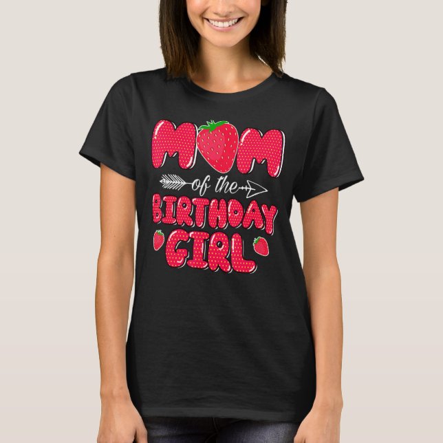 Mamma i födelsedagspressen Sowberry Sweet Bday Par T Shirt (Framsida)