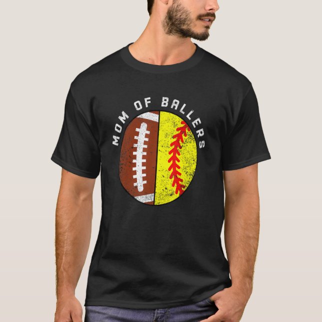 Mamma i fotbollsbollen Mamma T Shirt (Framsida)