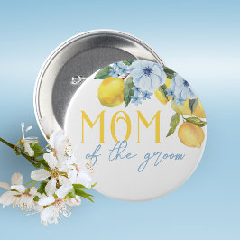 Mamma i Groom Lemon Möhippa Pin on Button Knapp