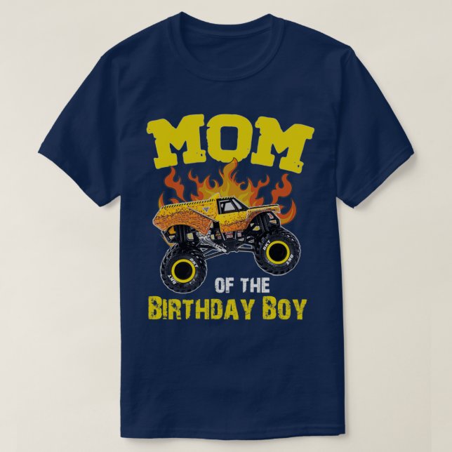 Mamma i Jordskakaren i Birthday Boy Monster Lastbi T Shirt (Design framsida)