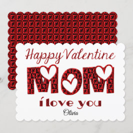 Mamma I Kärlek du Cute Cupid Typography Valentine Julkort