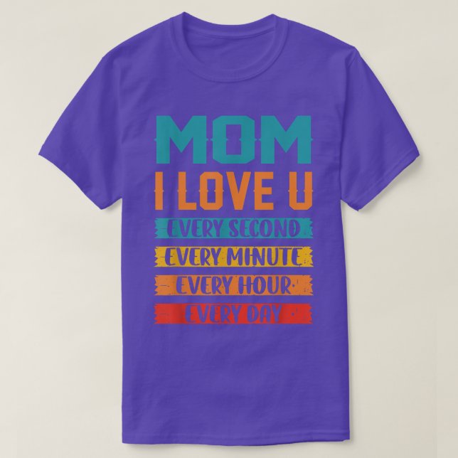Mamma I Kärlek varannan minut varje timme T Shirt (Design framsida)