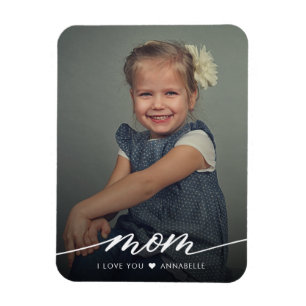 Mamma I kärlek You Elegant Photo Magnet
