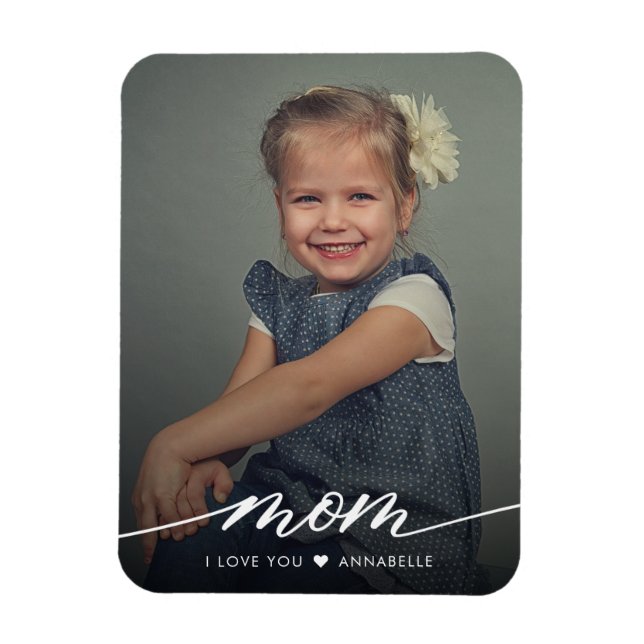 Mamma I kärlek You Elegant Photo Magnet (Vertikal)