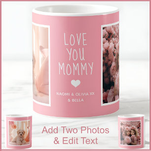 Mamma I Kärlek You Photos Modern Rosa C51 & White Kaffemugg