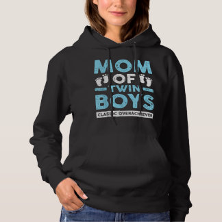 Mamma i klassiska tvillingpojkar över tvillingkloc t shirt