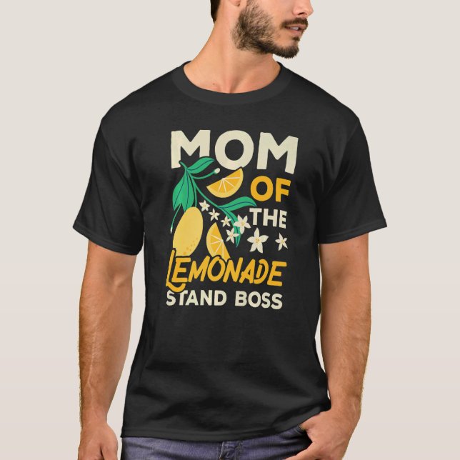 Mamma i Lemonadstativ Chef Lemon Fruit Bevera T Shirt (Framsida)